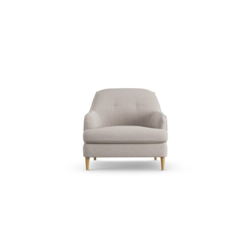 Habitat Frome Fabric Armchair - Stone - Ash Leg