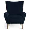 Habitat Harlem Velvet Wingback Chair - Navy