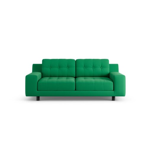 Habitat Hendricks Fabric 2 Seater - Emerald Green- Black Leg