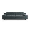 Habitat Hendricks Fabric 4 Seater Sofa - Charcoal- Black Leg