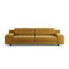 Habitat Hendricks Fabric 4 Seater Sofa - Gold - Black Leg