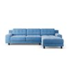 Habitat Hendricks Right Hand Corner Sofa -Sky Blue-Black Leg