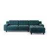 Habitat Hendricks Right Hand Corner Sofa - Teal - Black Leg