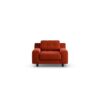 Habitat Hendricks Velvet Armchair - Burnt Orange - Black Leg