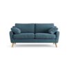 Habitat Ivor Fabric 3 Seater Sofa - Blue - Ash Leg