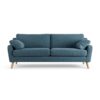 Habitat Ivor Fabric 4 Seater Sofa - Blue - Ash Leg