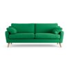 Habitat Ivor Fabric 4 Seater Sofa - Emerald Green - Ash Leg