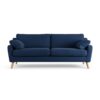 Habitat Ivor Fabric 4 Seater Sofa - Navy - Ash Leg