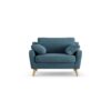 Habitat Ivor Fabric Cuddle Chair - Blue - Ash Leg