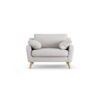 Habitat Ivor Fabric Cuddle Chair - Natural - Ash Leg