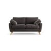 Habitat Ivor Velvet 2 Seater Sofa - Grey - Ash Leg