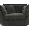 Habitat Jacques Velvet Cuddle Chair - Grey