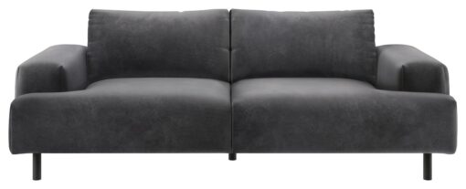 Habitat Julien Velvet 3 Seater Sofa - Grey