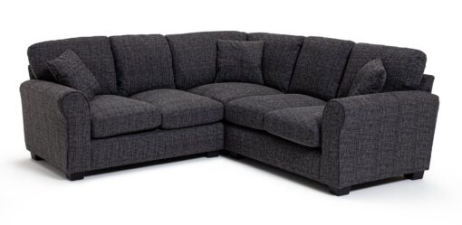 Habitat Lisbon Fabric Corner Sofa - Charcoal