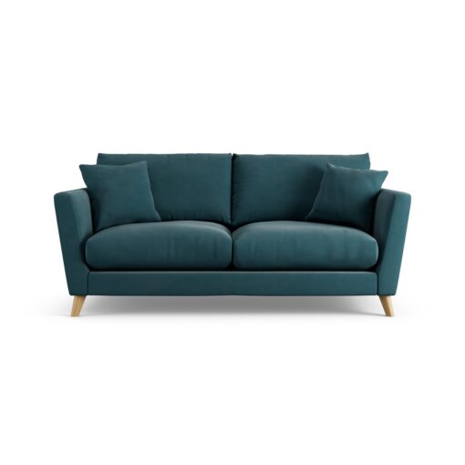 Habitat Lomond Fabric 3 Seater Sofa - Teal - Ash Leg