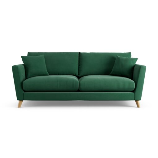 Habitat Lomond Fabric 4 Seater Sofa - Green - Ash Leg