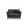 Habitat Lomond Fabric Cuddle Chair - Charcoal - Dark Leg