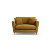 Habitat Lomond Fabric Cuddle Chair - Gold - Ash Leg