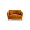 Habitat Lomond Fabric Cuddle Chair - Orange - Ash Leg