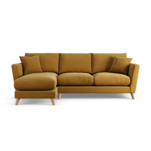 Habitat Lomond Left Hand Corner Sofa - Gold - Ash Leg