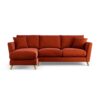 Habitat Lomond Left Hand Corner Sofa - Orange - Ash Leg