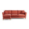 Habitat Lomond Left Hand Corner Sofa - Papaya - Ash Leg