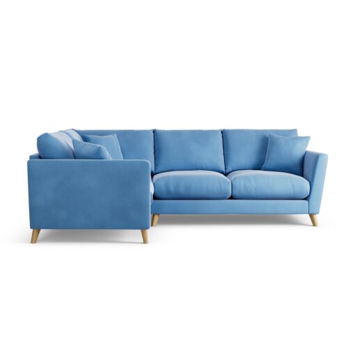 Habitat Lomond Left Hand Corner Sofa - Sky Blue - Ash Leg