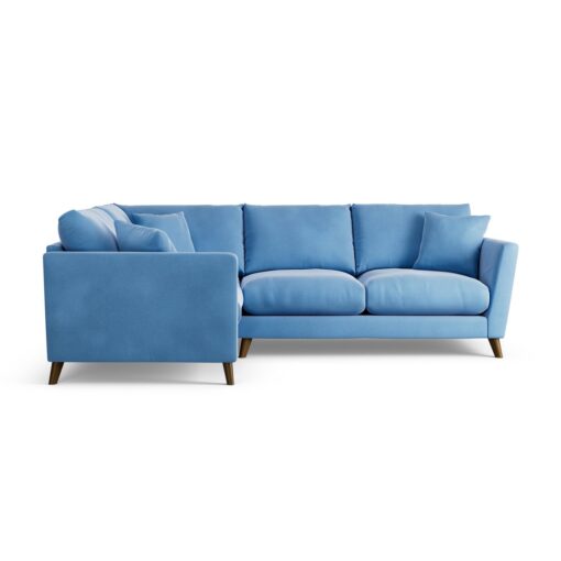 Habitat Lomond Left Hand Corner Sofa - Sky Blue - Dark Leg