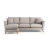 Habitat Lomond Left Hand Corner Sofa - Stone - Ash Leg