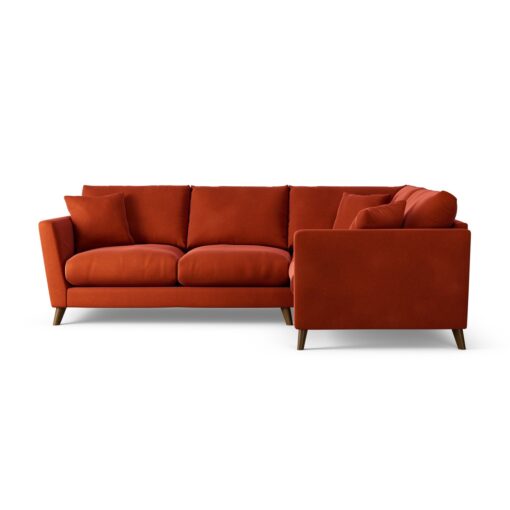 Habitat Lomond Right Hand Corner Sofa - Orange - Dark Leg