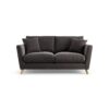 Habitat Lomond Velvet 2 Seater Sofa - Grey - Ash Leg