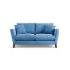 Habitat Lomond Velvet 2 Seater Sofa - Sky Blue - Dark Leg