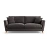 Habitat Lomond Velvet 4 Seater Sofa - Grey - Ash Leg