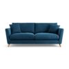 Habitat Lomond Velvet 4 Seater Sofa - Ink Blue - Ash Leg