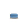 Habitat Lomond Velvet Footstool - Sky Blue - Ash Leg