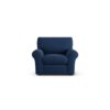 Habitat Molton Fabric Armchair - Navy - Black Leg