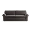 Habitat Molton Velvet 4 Seater Sofa - Grey