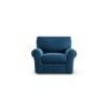 Habitat Molton Velvet Armchair - Ink Blue