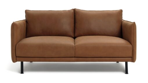 Habitat Moore Leather 2 Seater Sofa - Tan