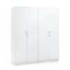 Habitat Munich 4 Door Wardrobe - White Gloss