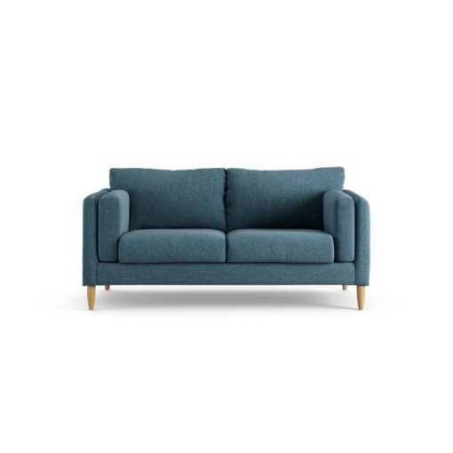 Habitat Newington Fabric 2 Seater Sofa - Blue - Ash Leg