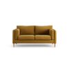 Habitat Newington Fabric 2 Seater Sofa - Gold - Ash Leg