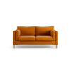 Habitat Newington Fabric 2 Seater Sofa - Orange - Ash Leg