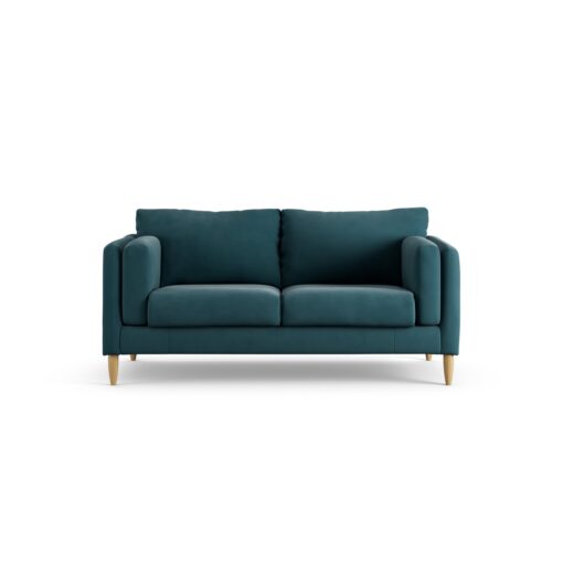 Habitat Newington Fabric 2 Seater Sofa - Teal - Ash Leg