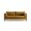 Habitat Newington Fabric 3 Seater Sofa - Gold - Dark Leg