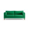 Habitat Newington Fabric 3 Seater Sofa - Green - Dark Leg