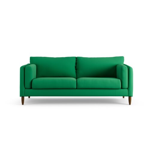 Habitat Newington Fabric 3 Seater Sofa - Green - Dark Leg