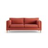 Habitat Newington Fabric 3 Seater Sofa - Papaya - Ash Leg