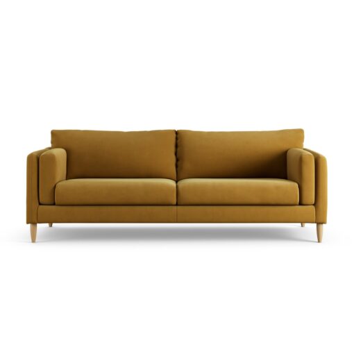 Habitat Newington Fabric 4 Seater Sofa - Gold - Ash Leg