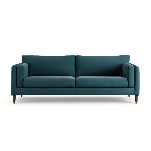 Habitat Newington Fabric 4 Seater Sofa - Teal - Dark Leg